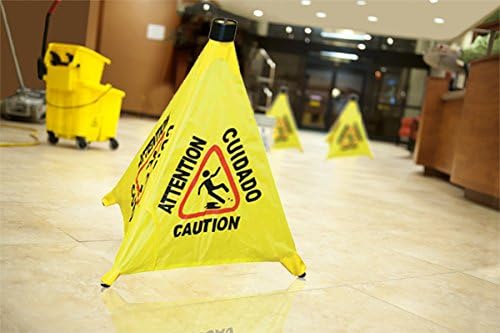 19 1/2 inch Pop-Up Safety Cone with Storage Tube Yellow (8) C66419