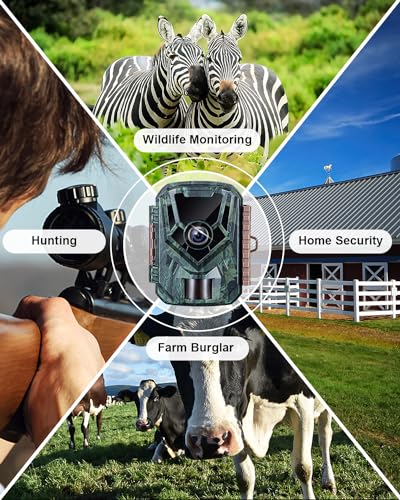 2 Pack 36MP 2.7K Game Camera with Night Vision Motion Activated Waterproof IP66 130°Wide-Angle B2423