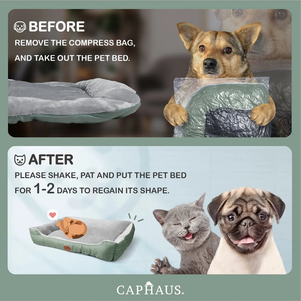 Blue Brown Gray Dog Bolster Couch Bed Z6057