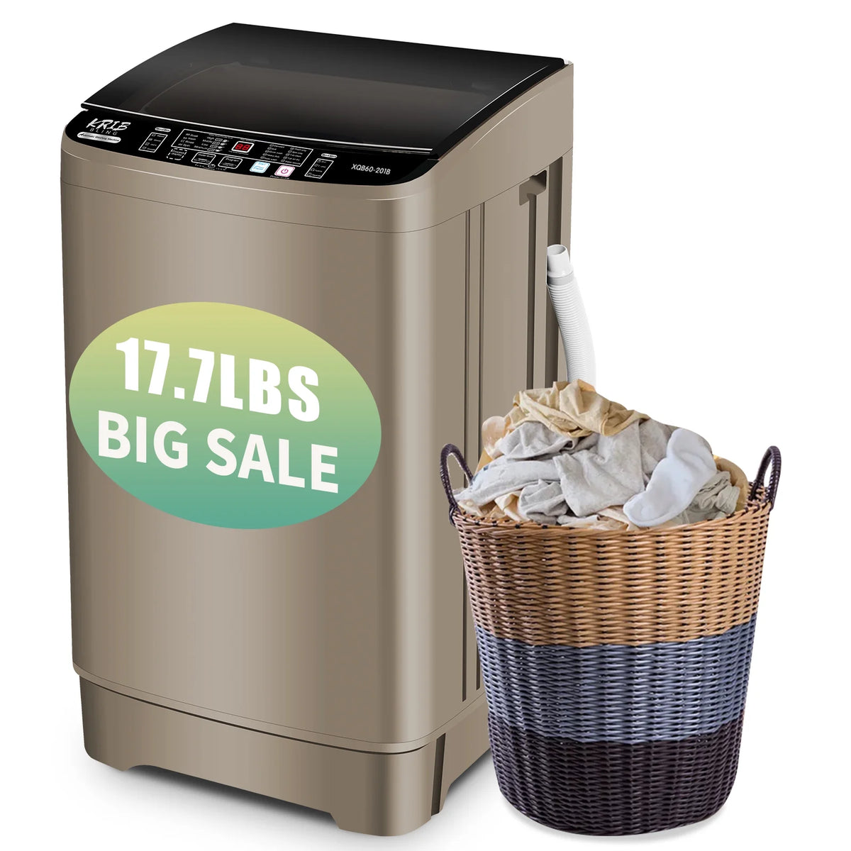 17.7 lbs Full Automatic Top Load Mini Washer Y312