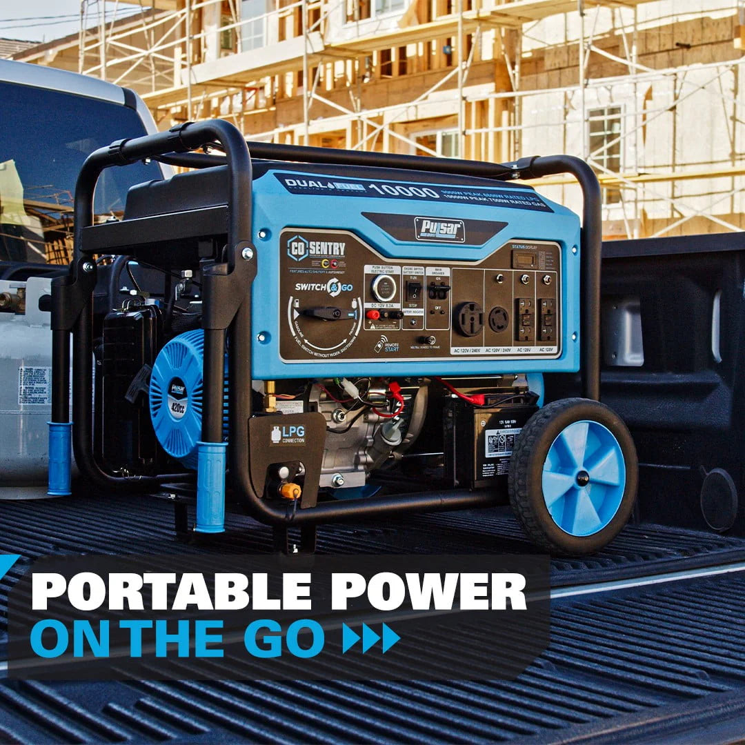 10,000 Watt Dual Fuel Portable Generator with Remote Start S6660