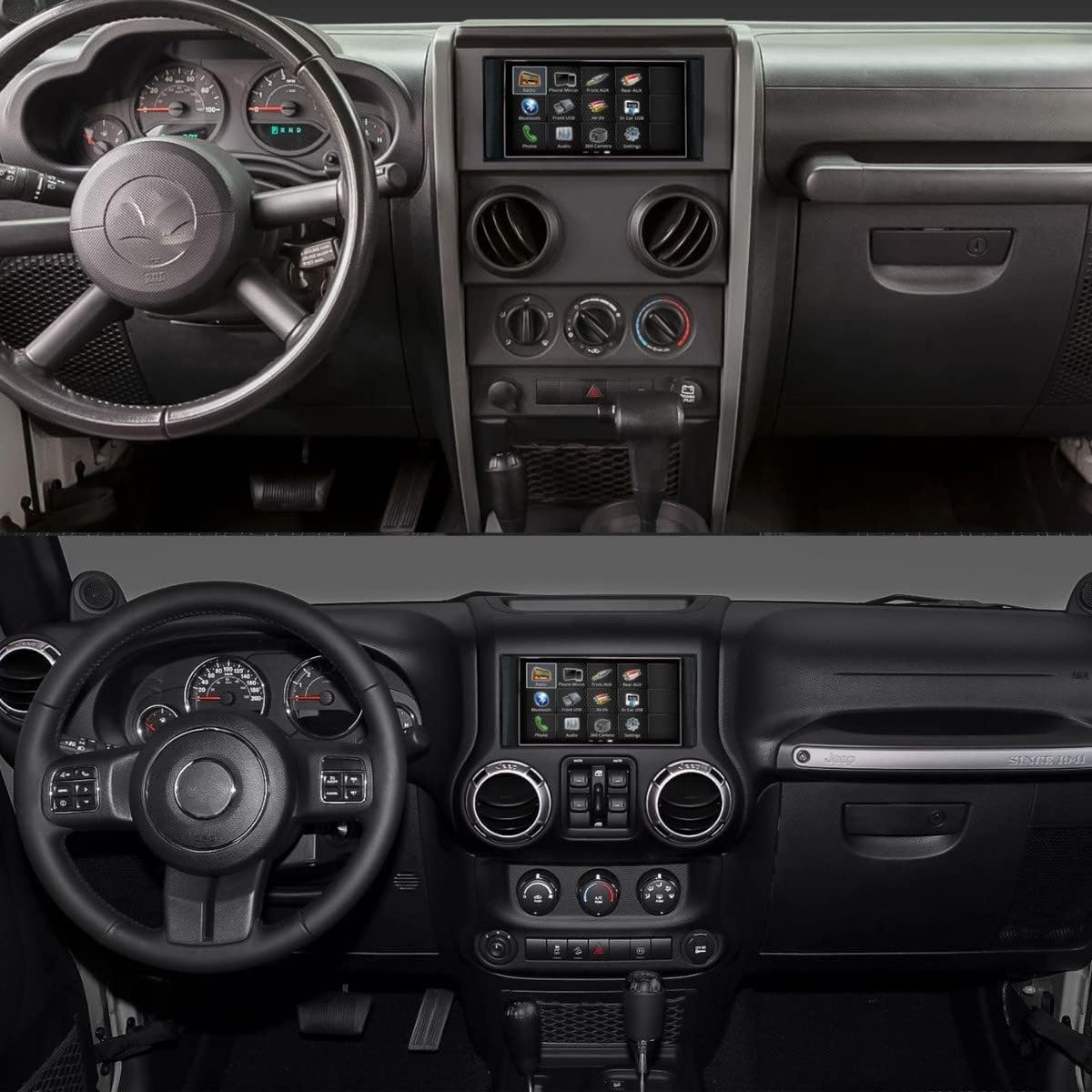 Double Din Radio Kit with Touchscreen, CarPlay, Android Auto, Bluetooth M524