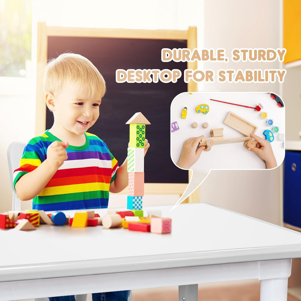 Kids Table and Chair Set with 6 Chairs S4576