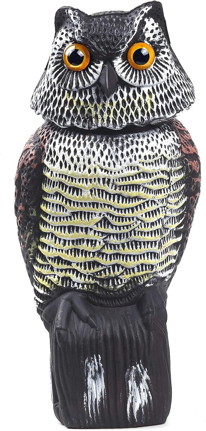 Owl Decoy with Rotating Head N393