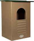 Recycled Poly Lumber Barred Owl Nesting Box with Mounting Hardware and Pine Shavings I18135