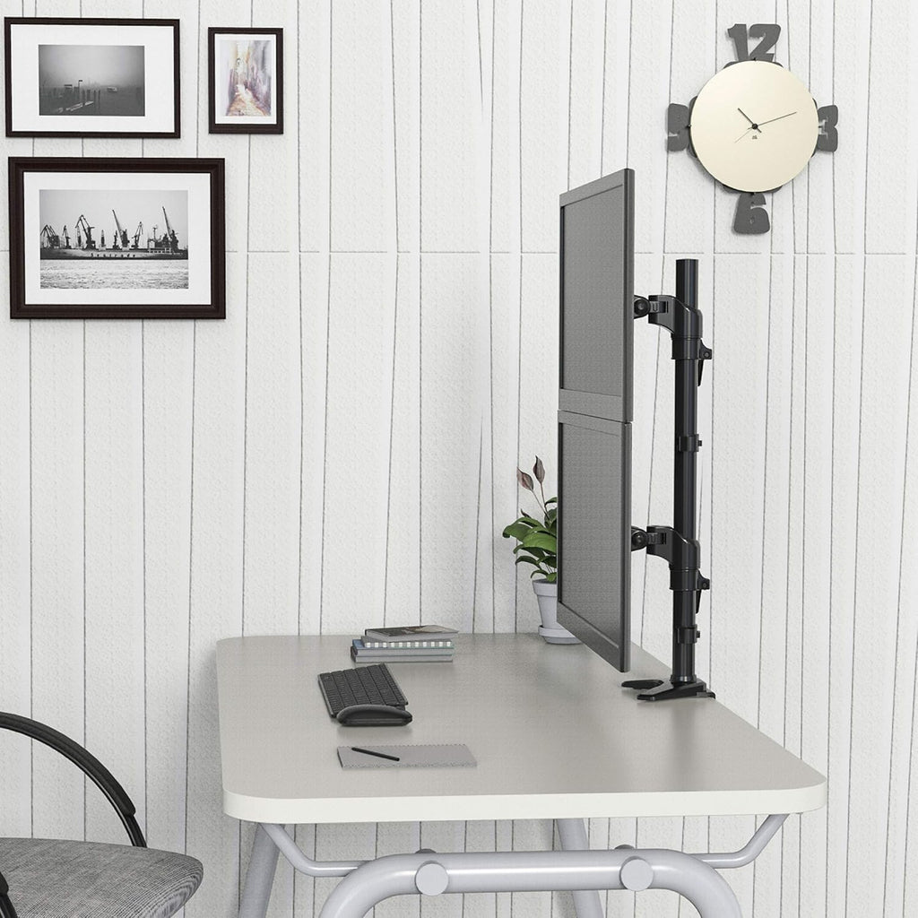 Vertical Dual Monitor Mount, 15-27 Height Adjustable, VESA Mount S73174