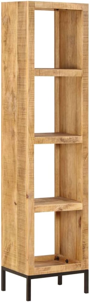 Solid Mango Wood Bookshelf with 4 Compartments N771