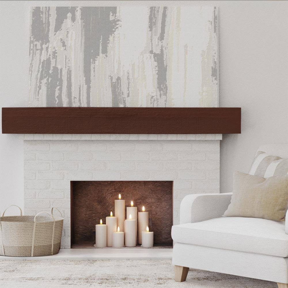 Rough Sawn Faux Wood Fireplace Mantel C541451