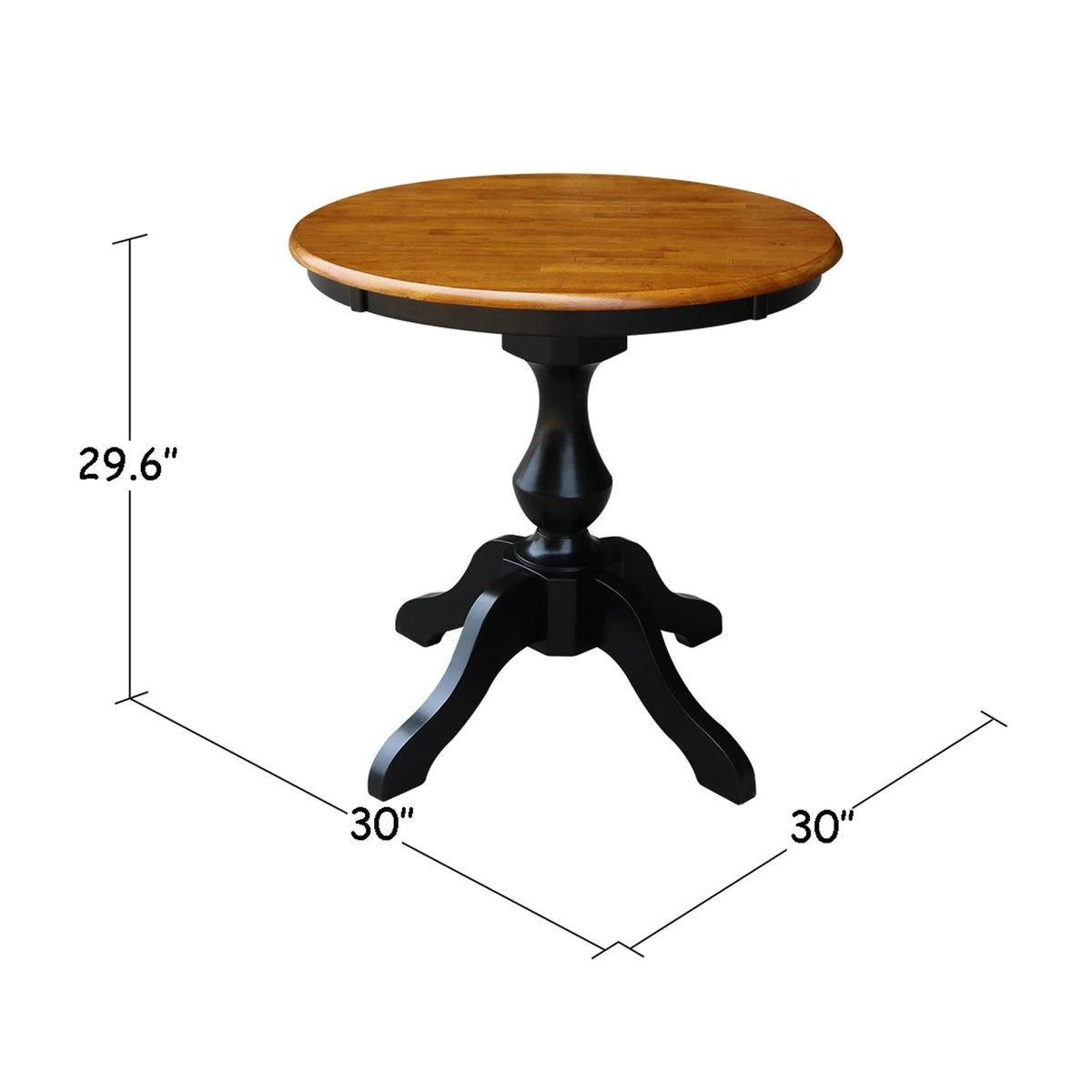 Black/Cherry Round Top Pedestal Table L535
