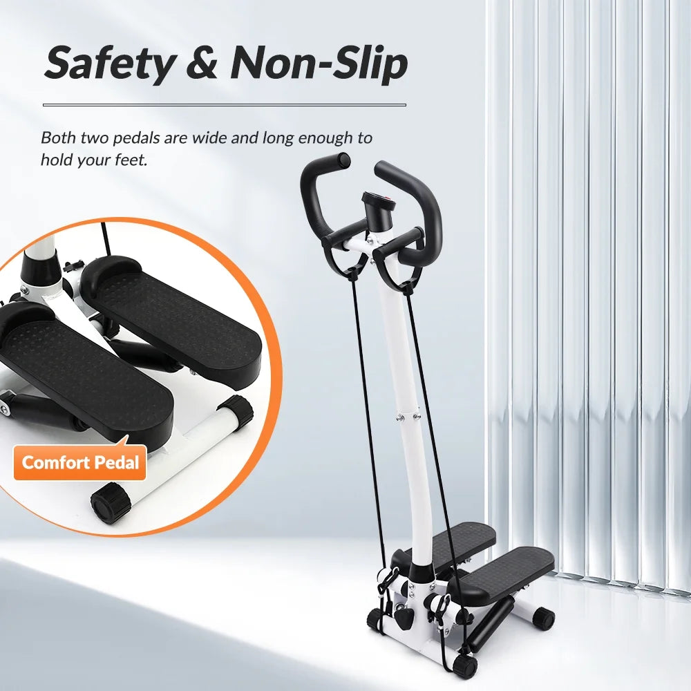 Mini Stair Stepper with Resistance Bands and Handlebar X865
