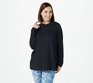Black Relaxed Knit Top P981