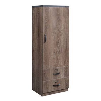 Weathered Oak Laminate Wardrobe Cabinet Q37093