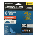 6 in. 320-Grit Hook-and-Loop Multihole Sanding Disc 5-Pack H278647