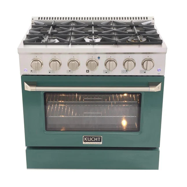36 in. 5.2 cu ft. Propane Gas Range with Green Door R656