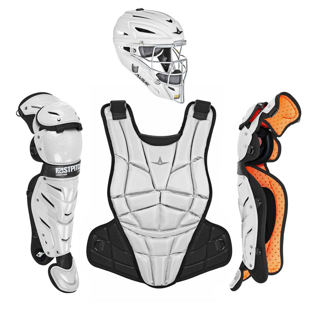 White Small Fastpitch Softball Catcher&s Set E465697
