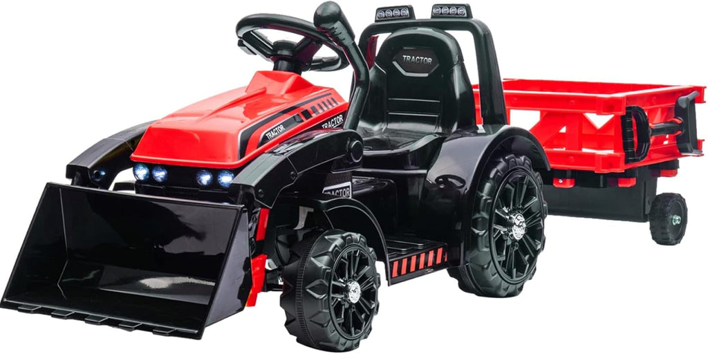 Red Ride on Car with Remote Control and Trailer Y1750