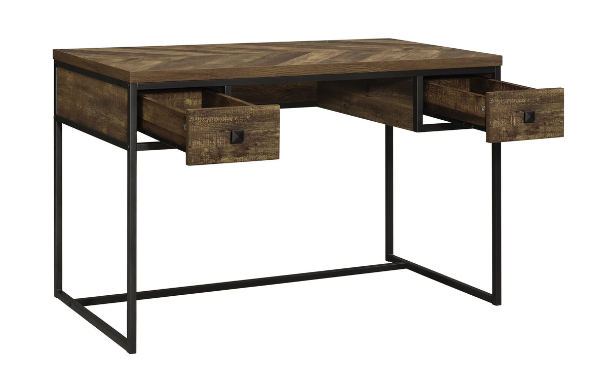 Rustic Oak 2-Drawer Writing Desk V57794