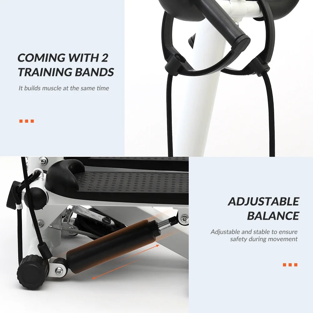 Mini Stair Stepper with Resistance Bands and Handlebar X865