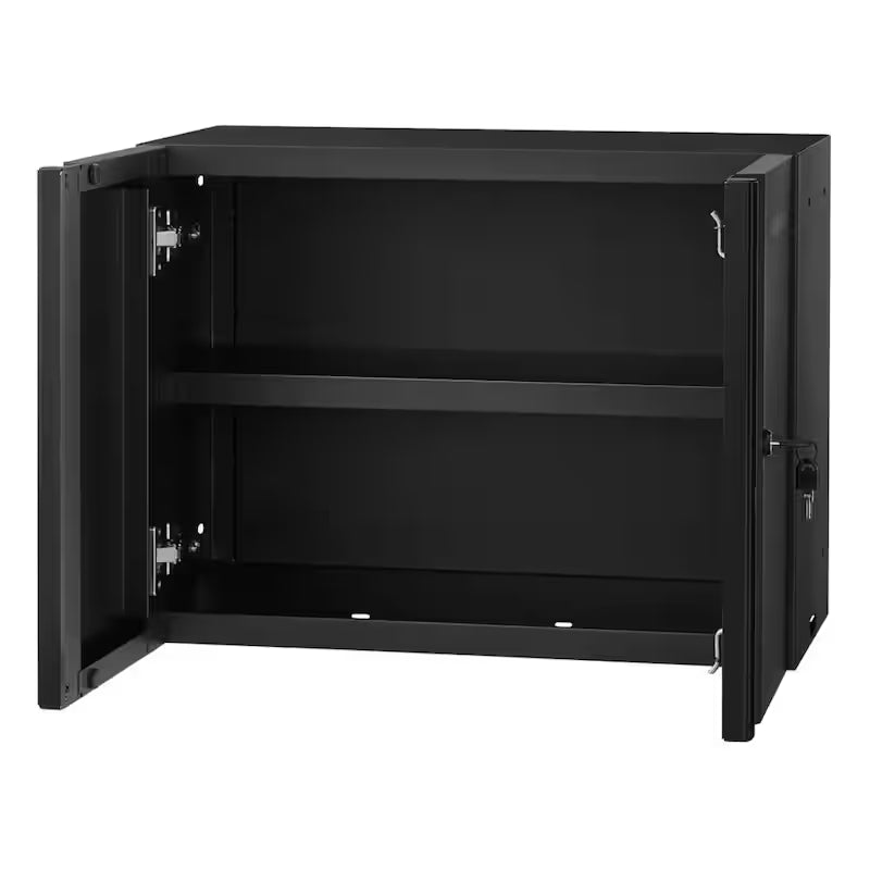 Black 24-Gauge Steel Wall Mounted Garage Cabinet S1498