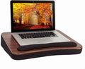 Memory Foam Lap Desk with Wrist Rest, Fits 17" Laptops, Black Wood Top R63793