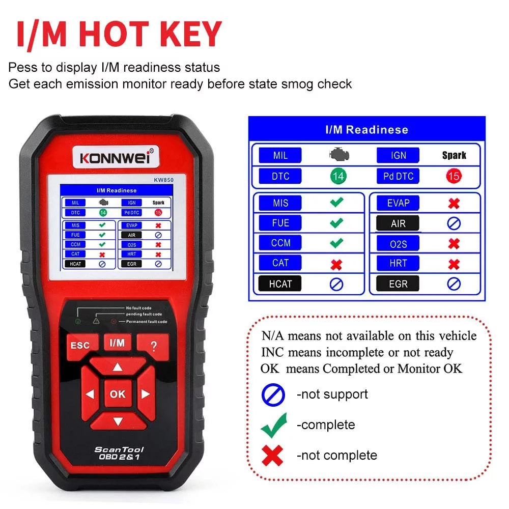 OBDII Scanner Code Reader Car Diagnostic Scan Tool Y4702