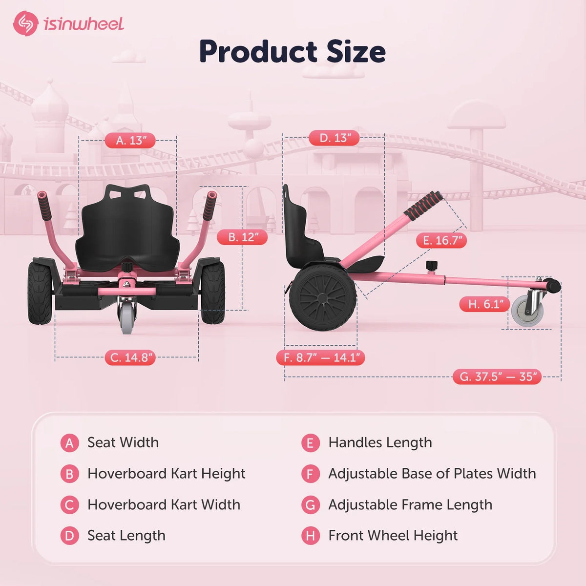 Hoverboard Seat Attachment Go Kart X8910