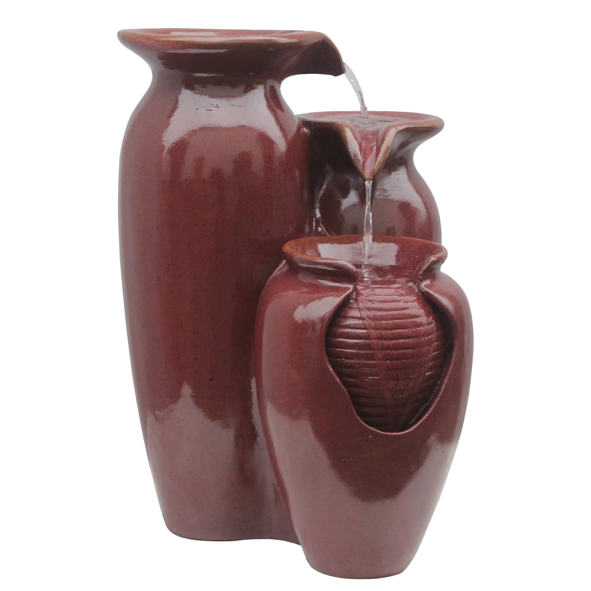 3-Jar Outdoor Polyresin Floor Fountain Q2734