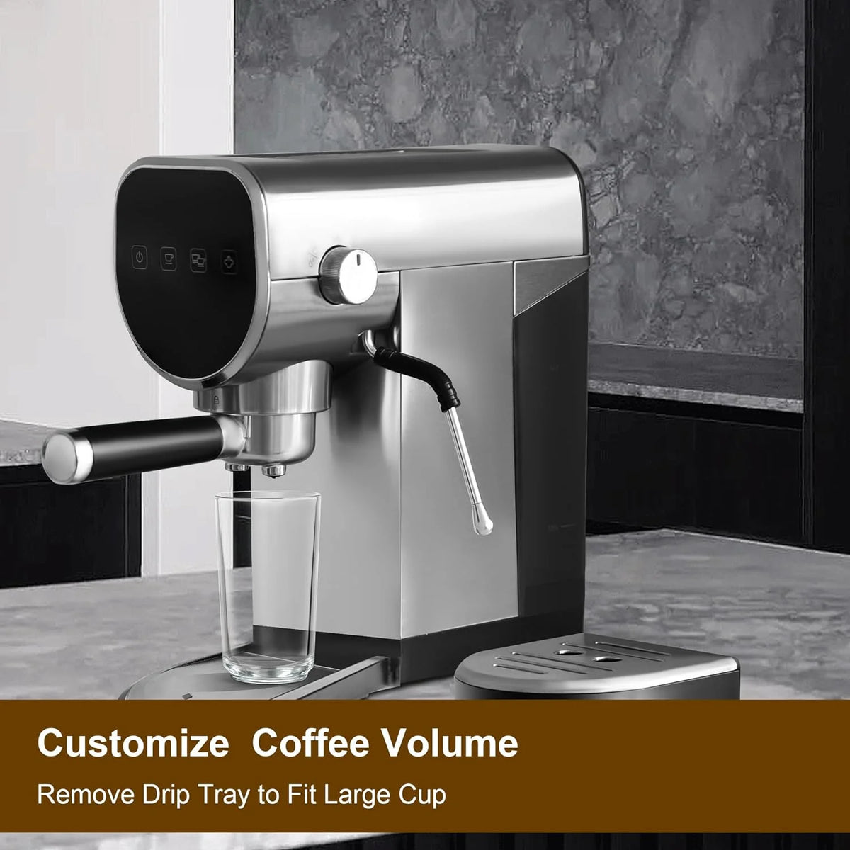 20 Bar Espresso Machine with Milk Frother Wand U609