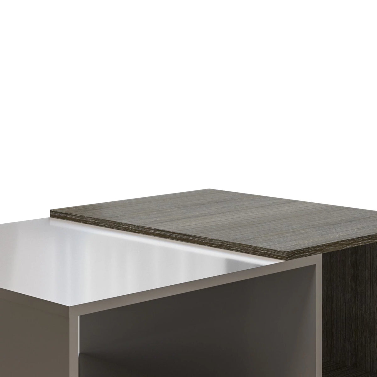 35 Inch Wooden Coffee Table with Open Compartments Y897318