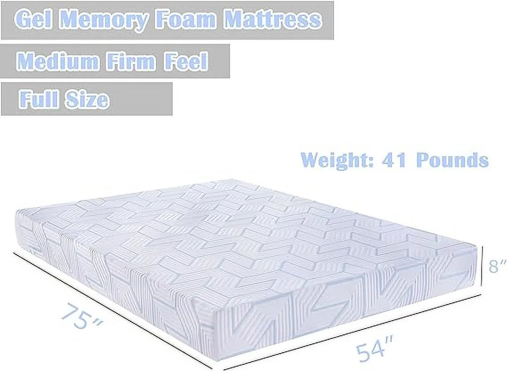 8-Inch Medium-Firm Memory Foam Queen Mattress Q6749