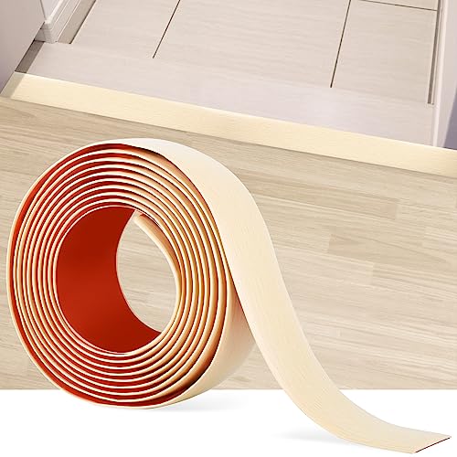 16.4Ft Self Adhesive Vinyl Floor Transition Strip Light Brown Y1377