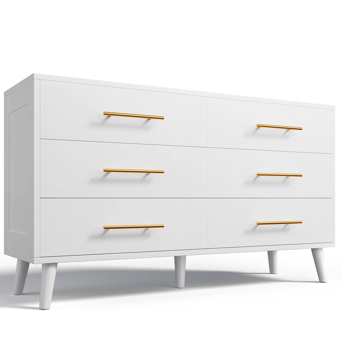 White 6 Drawer Dresser M29136