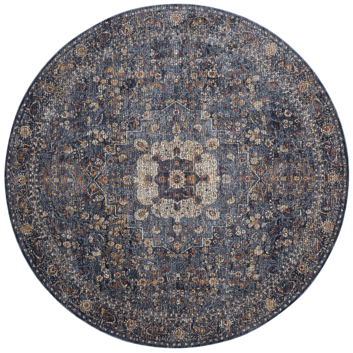 Blue 7'10 x 7'10 Rug E119202