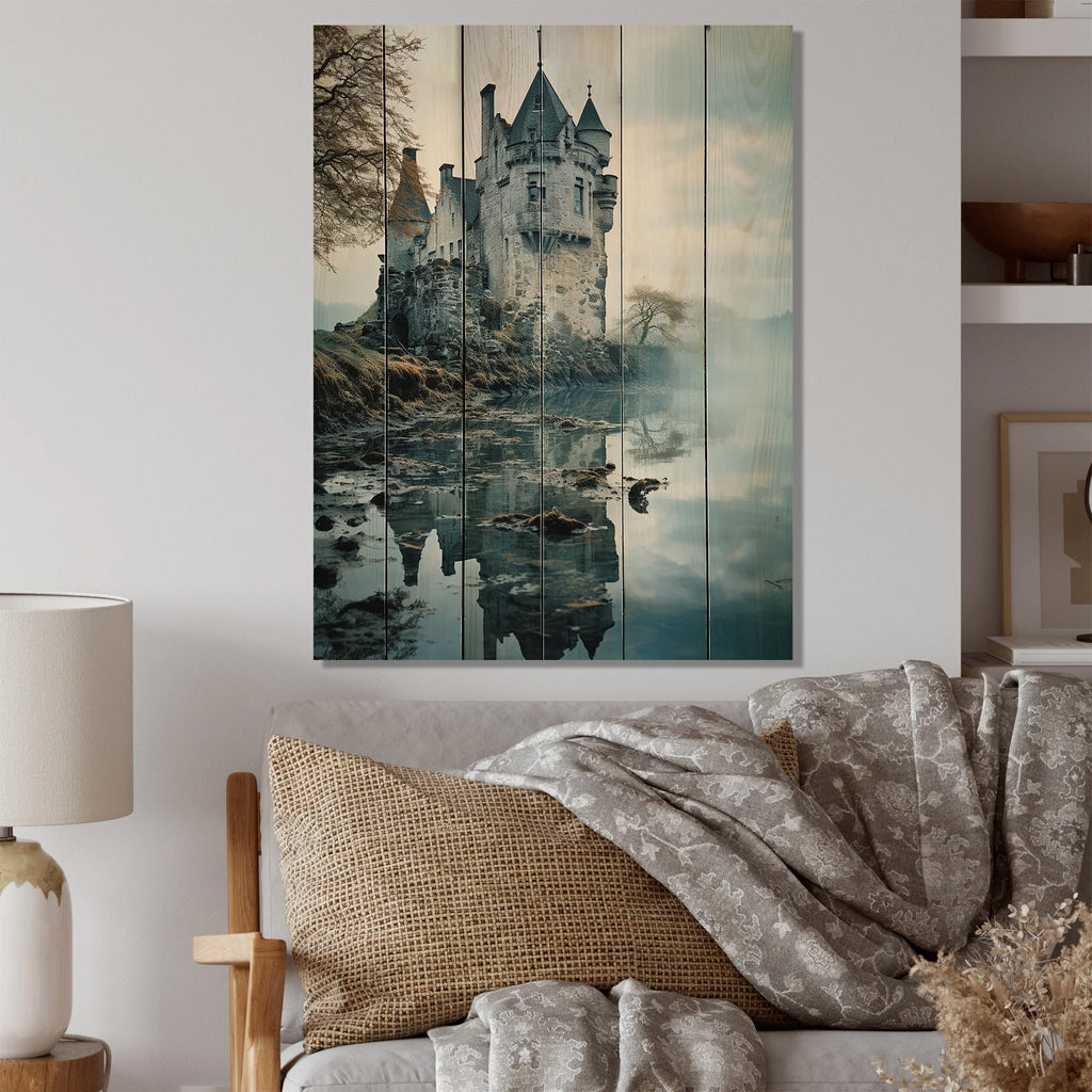 Natural Pine Wood Cityscapes Print D636136