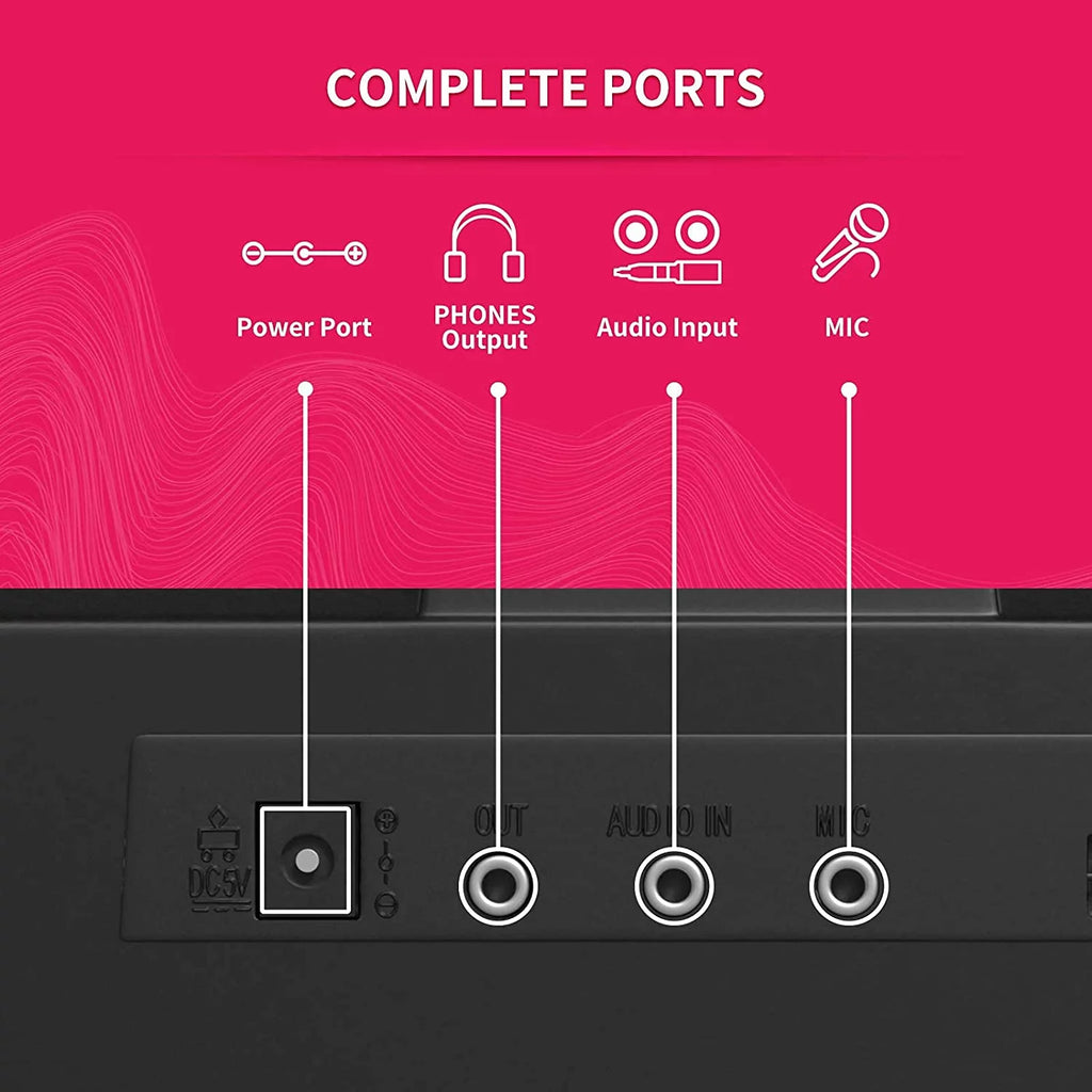 61 Key Portable Electric Keyboard with Microphone P50609