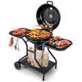 22 inch Charcoal BBQ Grill with Thermometer I51472