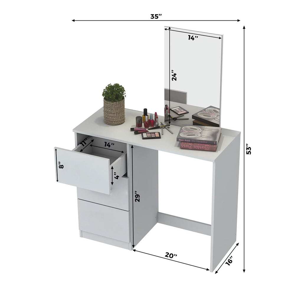 Modern White Vanity Table Y51739