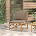 Bamboo Patio Sofa with Taupe Cushions M168
