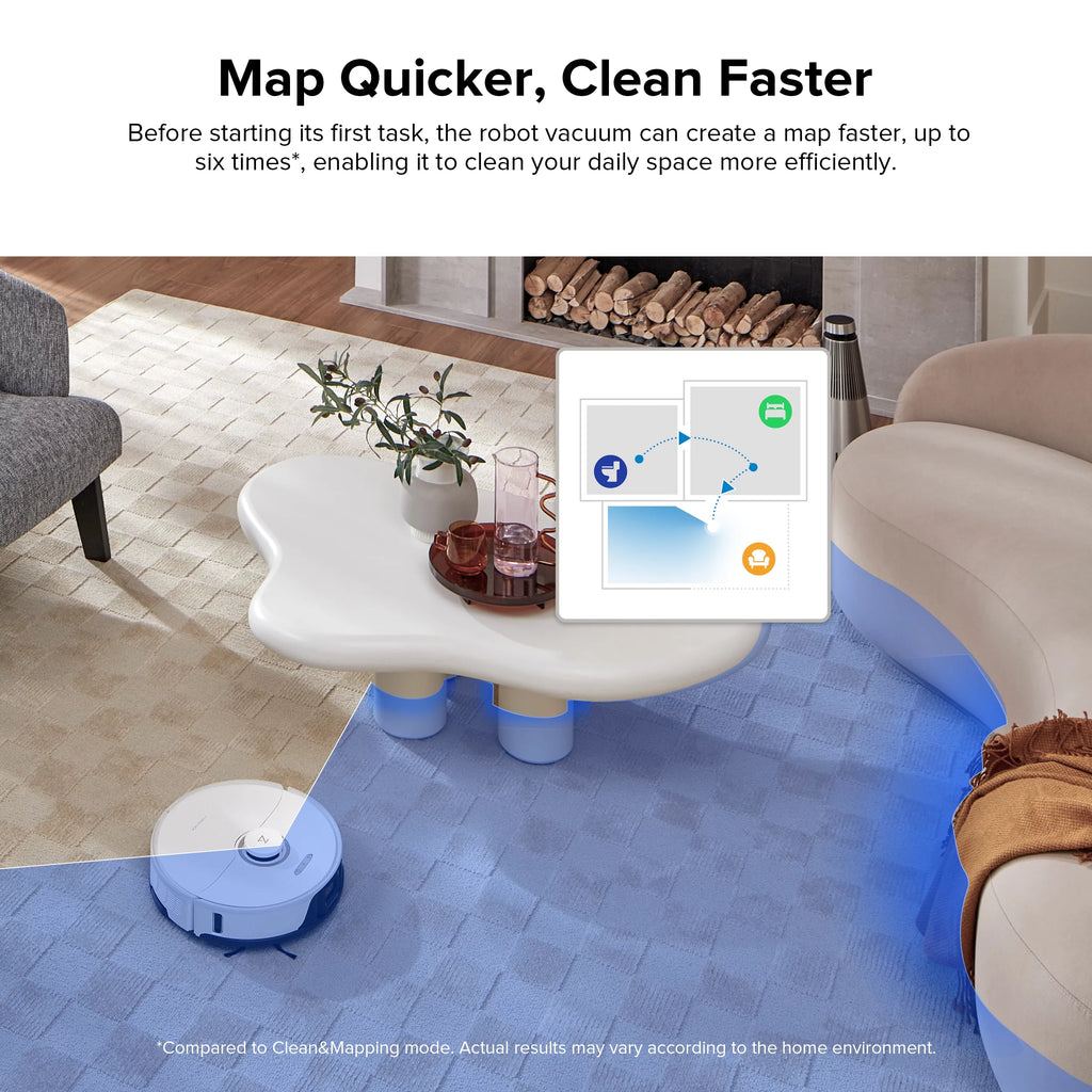 Robot Vacuum Cleaner and Sonic Mopping with DuoRoller Brush, 6000 Pa C67604