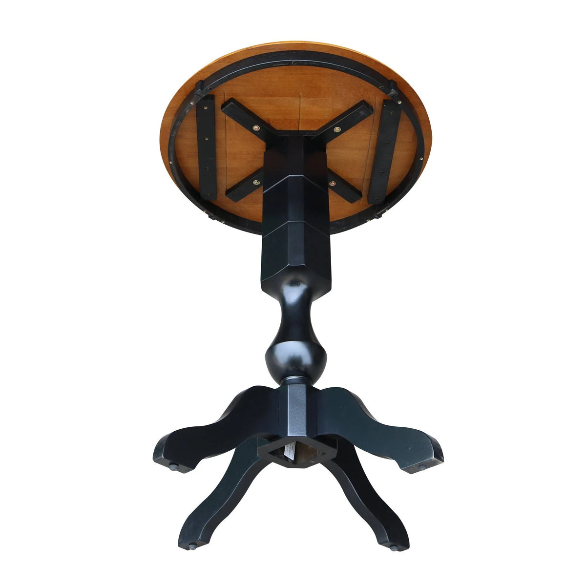 Black/Cherry Round Top Pedestal Table L535