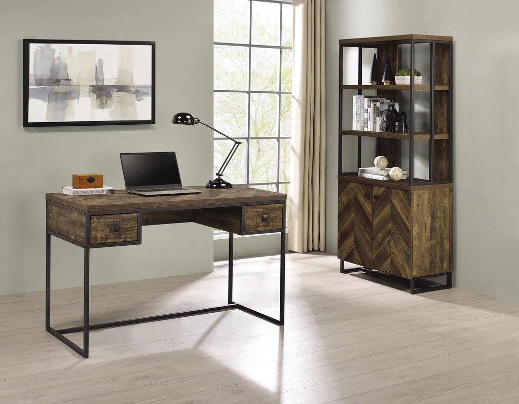 Rustic Oak 2-Drawer Writing Desk V57794