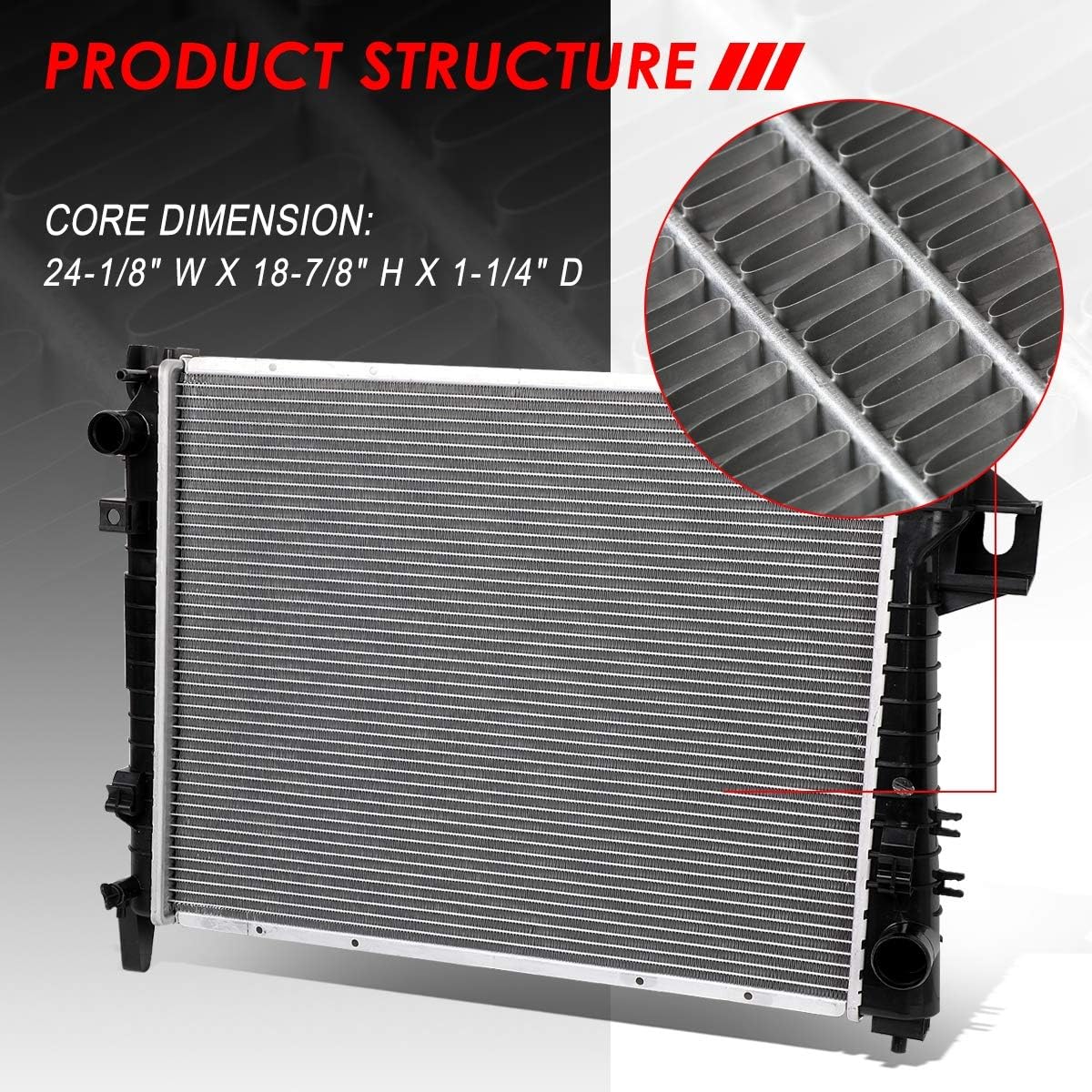 1-Row Aluminum Cooling Radiator C563