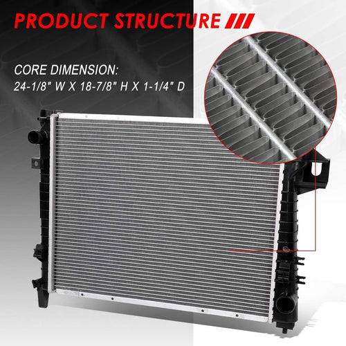 1-Row Aluminum Cooling Radiator C563