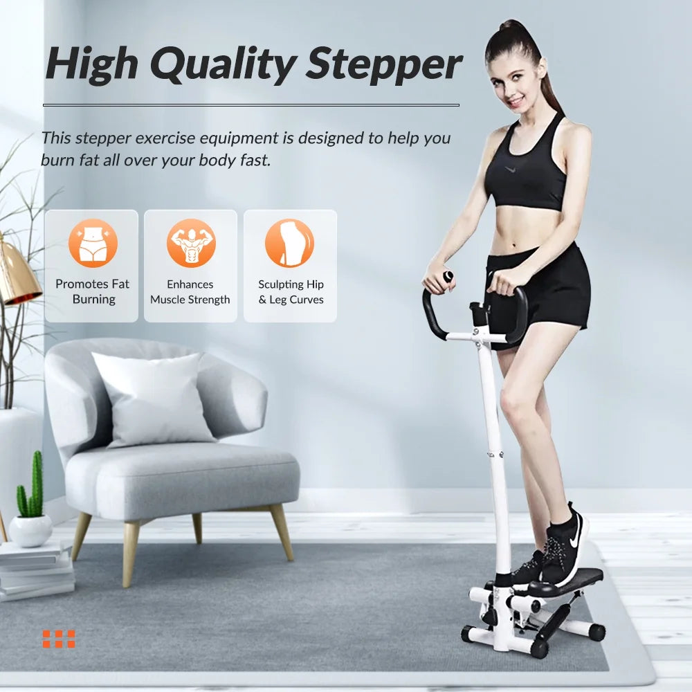 Mini Stair Stepper with Resistance Bands and Handlebar X865