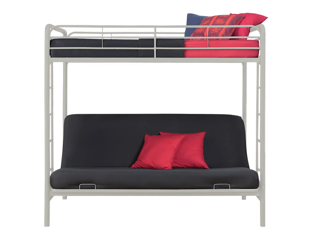 Black Twin over Futon Metal Bunk Bed T374200