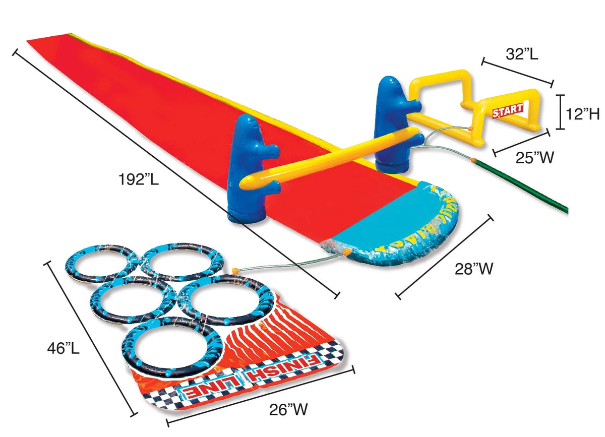 2-in-1 Obstacle Course Water Slide B925800