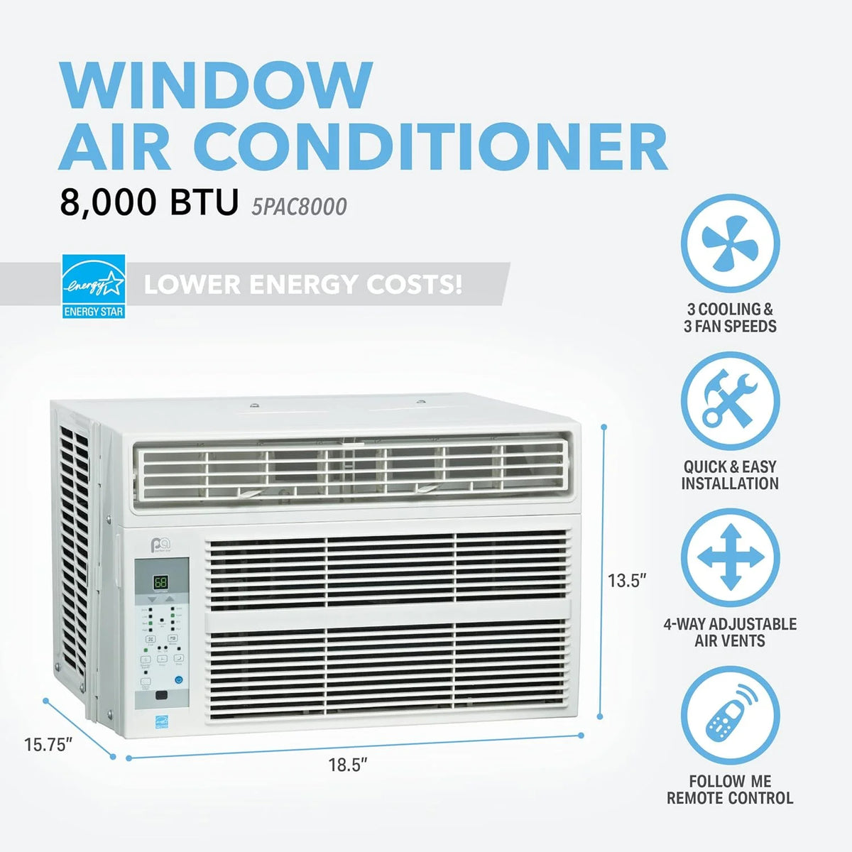115-Volt Window Air Conditioner with Installation Kit W727057