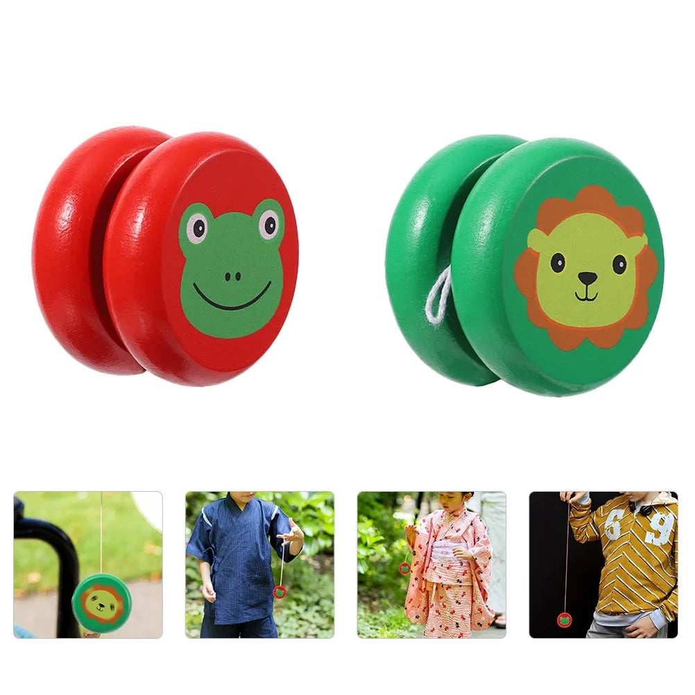 2pcs Wooden Finger Yoyo Ball Toy Y60454