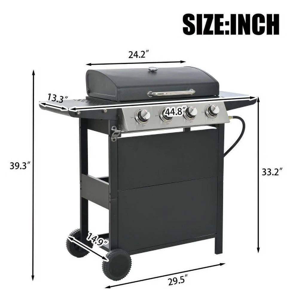 4 Burner Stainless Steel Gas Grill M24778