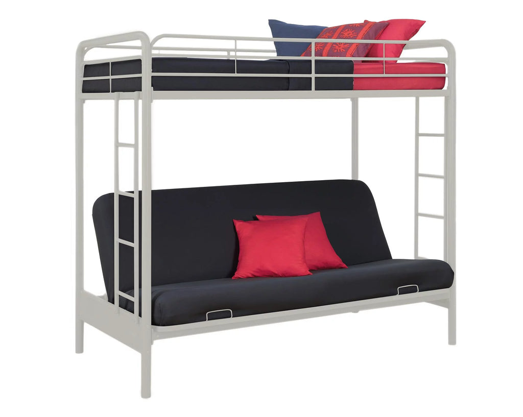 Black Twin over Futon Metal Bunk Bed T374200